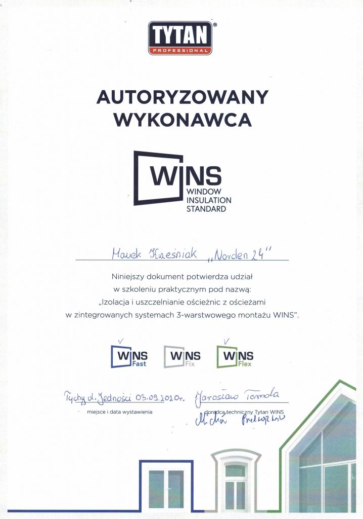 NORDEN 24 - Autoryzowany wykonawca WINS TYTAN PROFESSIONAL