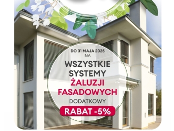 MAJOWY RABAT NA ŻALUZJE FASADOWE!